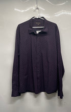 Load image into Gallery viewer, Michael Kors Mens Purple Logo Printed Long Sleeve Button-Up Shirt Size XXL