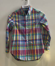 Load image into Gallery viewer, Ralph Lauren Boys Multicolor Plaid Long Sleeve Button-Up Shirt Size S8