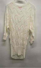 Load image into Gallery viewer, Lilly Pulitzer Womens White Knitted Long Sleeve Tunic Pullover Sweater Size XS