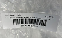 Load image into Gallery viewer, Steve Madden Womens Drama DRAM01S1 Black Open Toe Stiletto Strappy Heels Size 7M