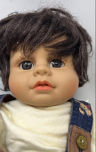 Load image into Gallery viewer, Heritage Mint Blue Overalls Bear Print Brown Hair Classic Collector Doll