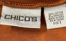 Load image into Gallery viewer, Chico's Womens Brown Short Sleeve Round Neck Pullover T-Shirt Size 3