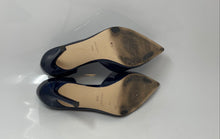 Load image into Gallery viewer, Nine West Womens Folowe Blue Leather Slip-On Pointed Toe D'Orsay Heels Size 9.5M
