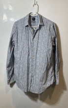 Load image into Gallery viewer, Hugo Boss Mens Light Blue Printed Long Sleeve Relaxed Fit Button-Up Shirt Size S