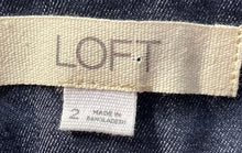 Load image into Gallery viewer, Loft Womens Blue Flat Front Stretch Pockets Straight Leg Trouser Pants Size 2