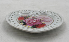 Load image into Gallery viewer, Reproducta Roses Of Love Heart 2004 Porcelain Home Decor Trinket Dish