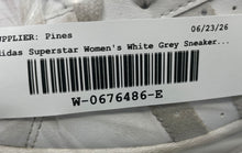 Load image into Gallery viewer, Adidas Girls Superstar H04019 White Gray Lace-Up Low Top Sneakers Shoes Size 5.5