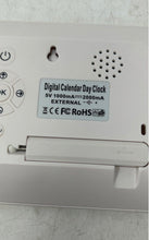 Load image into Gallery viewer, Cazokasi White Black Portable Digital Calendar Day Clock Not Tested