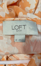 Load image into Gallery viewer, Loft Womens Orange & White Floral Print Sleeveless Blouse Top Size XS