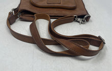 Load image into Gallery viewer, Fossil Womens Brown Leather Adjustable Strap Zip Top Lined Crossbody Bag