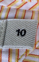 Load image into Gallery viewer, Tommy Hilfiger Womens Orange White Striped Print Cotton Button-Up Shirt Size 10