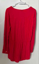 Load image into Gallery viewer, Guess Womens Red V-Neck Long Sleeve One-Piece Romper Size Medium