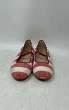 Load image into Gallery viewer, Manuela De Juan Womens Togo Red White Striped Buckle Mary Jane Shoes Size 37