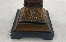 Load image into Gallery viewer, Antique Brown Ornate Pedestal-Style Decorative Candle Holder