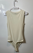 Load image into Gallery viewer, Express Body Contour Womens White Sleeveless Cutout Bodysuit Blouse Top Size S