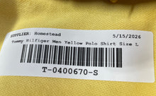 Load image into Gallery viewer, Tommy Hilfiger Mens Yellow Short Sleeve Regular Fit Polo Shirt Size Large