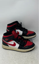 Load image into Gallery viewer, Nike Kids Air Jordan 1 Mid 554725-079 Red White Black Sneaker Shoes Size 6Y