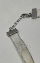 Load image into Gallery viewer, Authentic Dior Women's White Satin Ribbon/Silver Tone Necklace