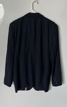 Load image into Gallery viewer, Hugo Boss Mens Blue Striped Long Sleeve Pockets Two-Button Blazer Size 42S