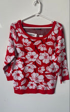Load image into Gallery viewer, 7th Avenue Design Studio NY & Co. Womens Red White Pullover Sweater Sz M W/ Tag