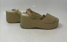 Load image into Gallery viewer, Velez Womens Beige Leather Adjustable Ankle Strap Platform Sandals Size EU 35