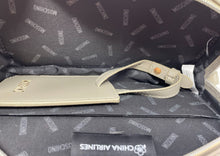 Load image into Gallery viewer, Moschino Womens Gray Detachable Strap Zipper Cosmetic Bag Stained