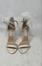 Load image into Gallery viewer, Nina New York Womens Dollye Ivory Stiletto Heel Ankle Strap Sandals Size 7M