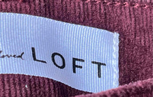 Load image into Gallery viewer, Ann Taylor Womens Burgundy Velvet 5 Pocket Design Bootcut Leg Ankle Pants Size 4
