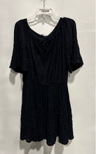 Load image into Gallery viewer, Lauren Ralph Lauren Womens Black Short Sleeve Scoop Neck A-Line Dress Size 10