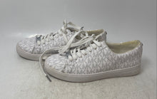 Load image into Gallery viewer, Michael Kors Womens Keaton White Gray Monogram Lace-Up Sneaker Shoes Size 6.5 M