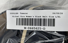 Load image into Gallery viewer, Michael Kors Womens Black Monogral Wide Elastic Buckle Adjustable Belt Size L/XL