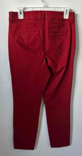 Load image into Gallery viewer, Old Navy Womens Pixie Red Flat Front High Rise Skinny Leg Ankle Pants Size 6