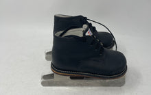 Load image into Gallery viewer, Baby Skates Kids Black Leather Lace-Up Mid Top Roller Ice Skates Size 7