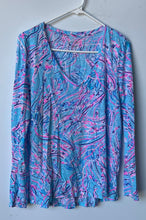 Load image into Gallery viewer, Lilly Pulitzer Womens Etta Multicolor Printed Long Sleeve T-Shirt Size Small