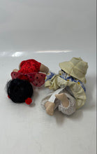 Load image into Gallery viewer, Small Collectible Porcelain Cutie Dolls In Ladybug & Daisy Flower Outfits 2 Pcs