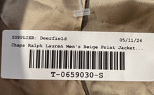 Load image into Gallery viewer, Chaps Ralph Lauren Mens Beige Print Long Sleeve Two-Button Blazer Size 38S