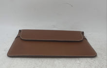 Load image into Gallery viewer, Womens Brown Leather Stitch Padded Compartment Flap Laptop Sleeve Handbag