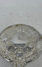 Load image into Gallery viewer, Silver-Tone Embossed Ornate Victorian Style Vanity Collectible Hand Mirror