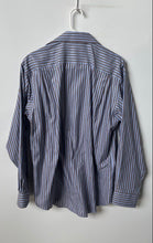 Load image into Gallery viewer, Pronto Uomo Mens Gray Striped Long Sleeve Button-Up Shirt Size Medium