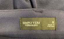 Load image into Gallery viewer, Authentic Simply Vera Vera Wang Womens Navy Blue Straight Leg Dress Pants Size 8