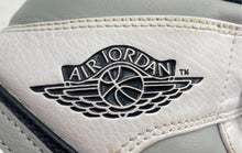 Load image into Gallery viewer, Authentic Nike Mens Air Jordan 1 Mid Black White Sneaker Shoes Size 10.5 Stained