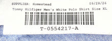 Load image into Gallery viewer, Tommy Hilfiger Mens White Short Sleeve Collared Custom Fit Polo Shirt Size XL