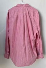 Load image into Gallery viewer, Tommy Hilfiger Mens Pink Striped Print Long Sleeve Button-Up Shirt Size XL