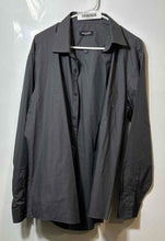 Load image into Gallery viewer, Pierre Cardin Mens Gray Long Sleeve Spread Collar Slim Fit Dress Shirt Size L