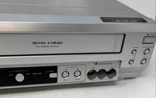Load image into Gallery viewer, Emerson EWD2003 Silver HQ 4 Head Video Cassette Recorder/DVD Player Not Tested