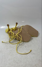 Load image into Gallery viewer, Steve Madden Womens Rosalita Yellow Open Toe Ankle Tie Strappy Sandals Size 9.5M