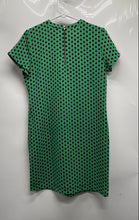 Load image into Gallery viewer, Adrienne Vittadini Womens Green Black Geometric Print Short Shift Dress Size 4