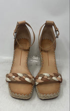 Load image into Gallery viewer, Dolce Vita Womens Nilton Peach Brown Wedge Heel Espadrille Sandals Shoes Sz 9.5