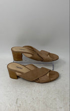 Load image into Gallery viewer, L'Agence Womens Gabriella Brown Crisscross Strap Slip-On Slide Sandals Size 6