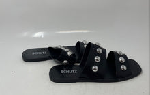 Load image into Gallery viewer, Schutz Womens Lizzie Black Open Toe Studded Slip-On Jelly Slide Sandals Sz EU 40